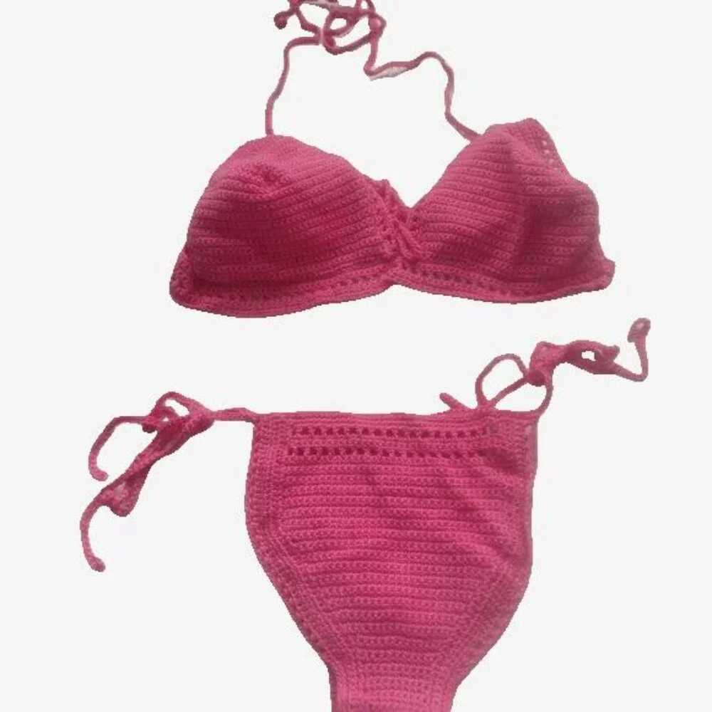Crochet Stitches S to M /BIKINI / Bubble Gum Pink